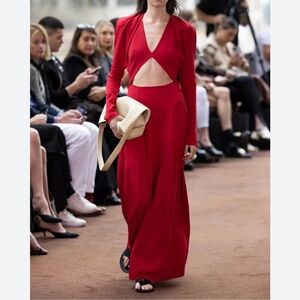 ESSE Red open back gown